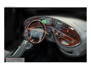 Mercedes Travego 02.05-12.10 Kit de garniture de tableau de bord intérieur 3D Dash Trim Dekor 44-Parts - 1
