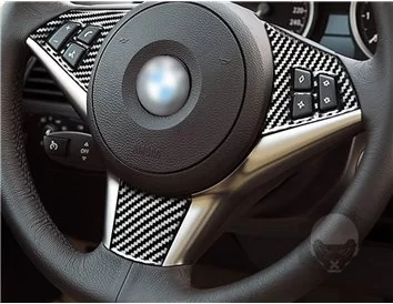Car accessories BMW 6-Series E 63 2008-2010 3D Interior Dashboard Trim Kit Dash Trim Dekor 34-Parts