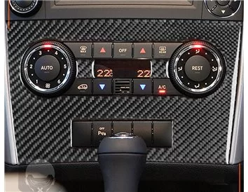 Mercedes W245 B-Klasse 2005 – 2011 Inleg dashboard Interieurset aansluitend en pasgemaakt op he 18 -Teile - 11