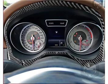 Mercedes-Benz Classe CLA 2014-2017 Kit de garniture de tableau de bord intérieur 3D Dash Trim Dekor 46-Parts - 5