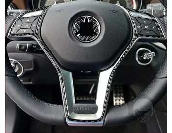 Mercedes-Benz Classe CLA 2014-2017 Kit de garniture de tableau de bord intérieur 3D Dash Trim Dekor 46-Parts - 7