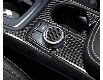 Mercedes-Benz Classe CLA 2014-2017 Kit de garniture de tableau de bord intérieur 3D Dash Trim Dekor 46-Parts - 8