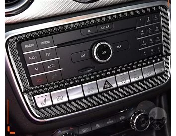Mercedes-Benz Classe CLA 2014-2017 Kit de garniture de tableau de bord intérieur 3D Dash Trim Dekor 46-Parts - 12