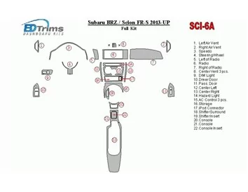 Car accessories Scion FR-S 2013-UP Full Set Interior BD Dash Trim Kit