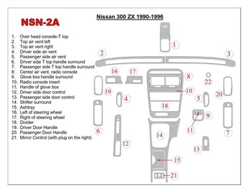 Nissan 300ZX 1990-1996 Basic Set Interior BD Dash Trim Kit - 1