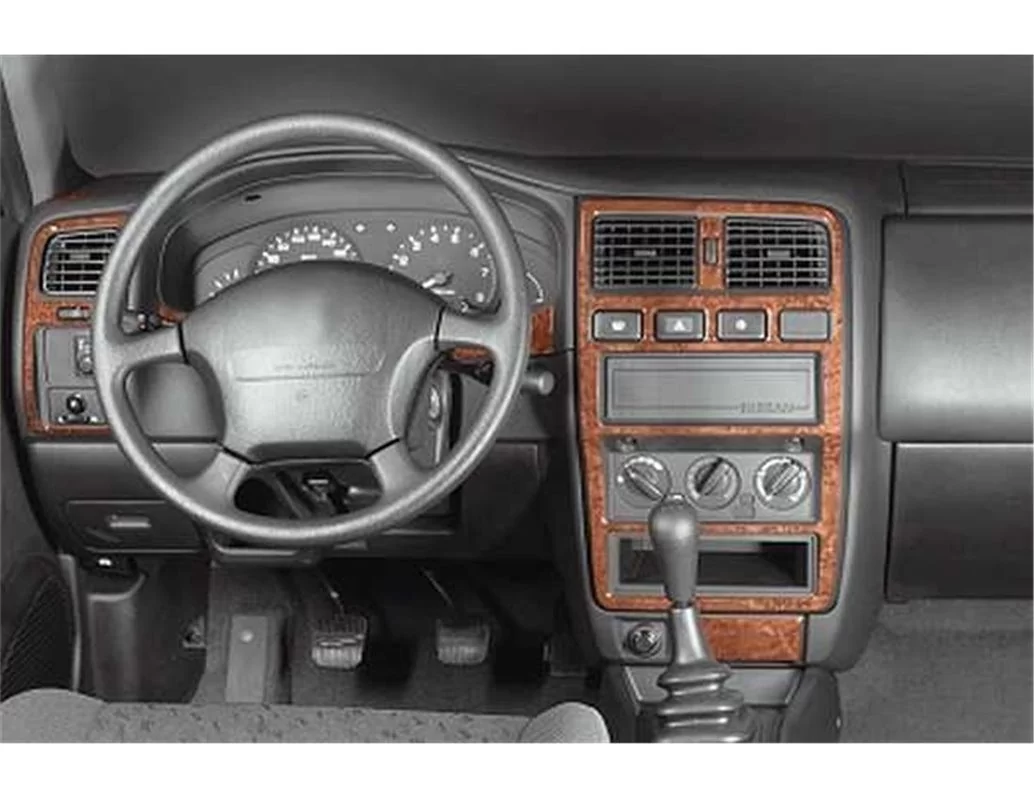 Nissan Almera 09.95-12.99 Kit de garniture de tableau de bord intérieur 3D Dash Trim Dekor 14-Parts - 1