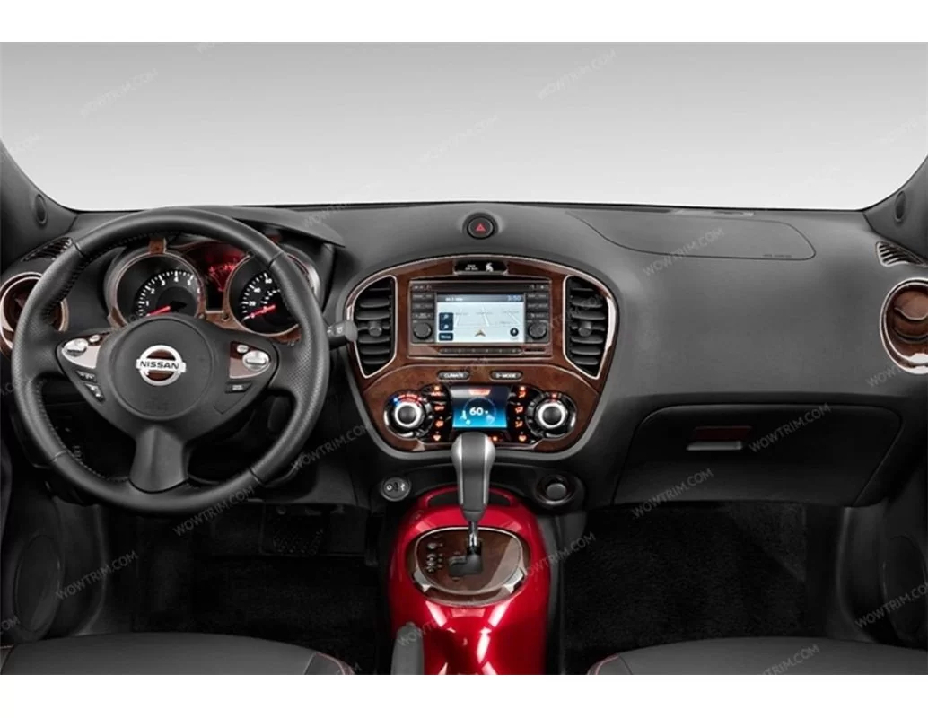Nissan Juke 2011-2014 Kit de garniture de tableau de bord intérieur 3D Dash Trim Dekor 15-Parts - 1
