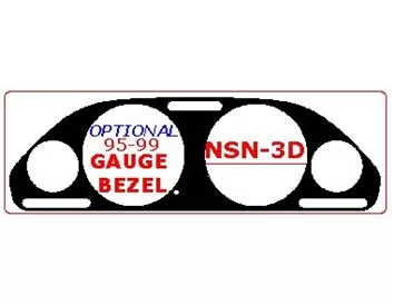 Nissan Maxima 1995-1999 Gauge Bezel Interior BD Dash Trim Kit - 1