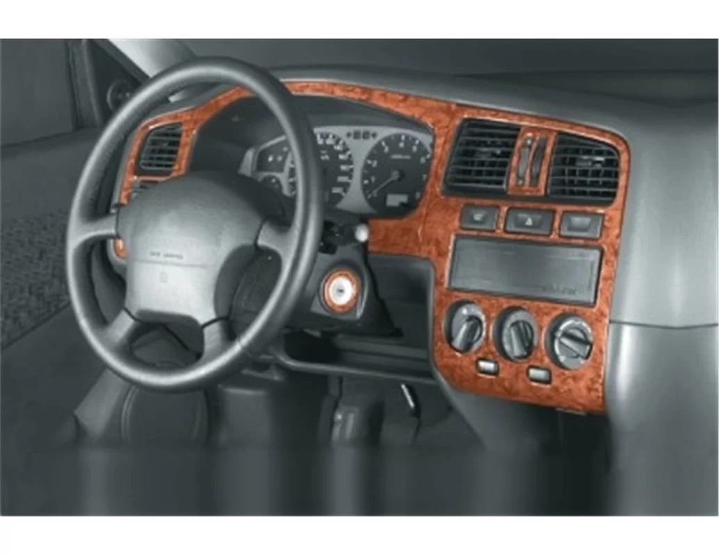 Nissan Primera 09.96-09.99 Kit de garniture de tableau de bord intérieur 3D Dash Trim Dekor 10-Parts - 1