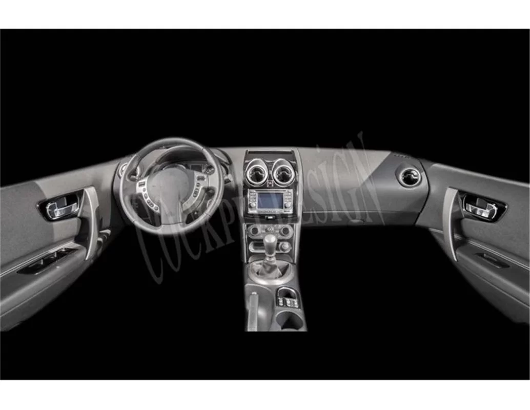 Nissan Qashqa ? 01.2013 Kit de garniture de tableau de bord intérieur 3D Dash Trim Dekor 21-Parts - 1