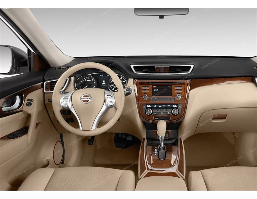Nissan Qashqai 2013–2021 Kit de garniture de tableau de bord intérieur 3D Dash Trim Dekor 45 pièces - 1