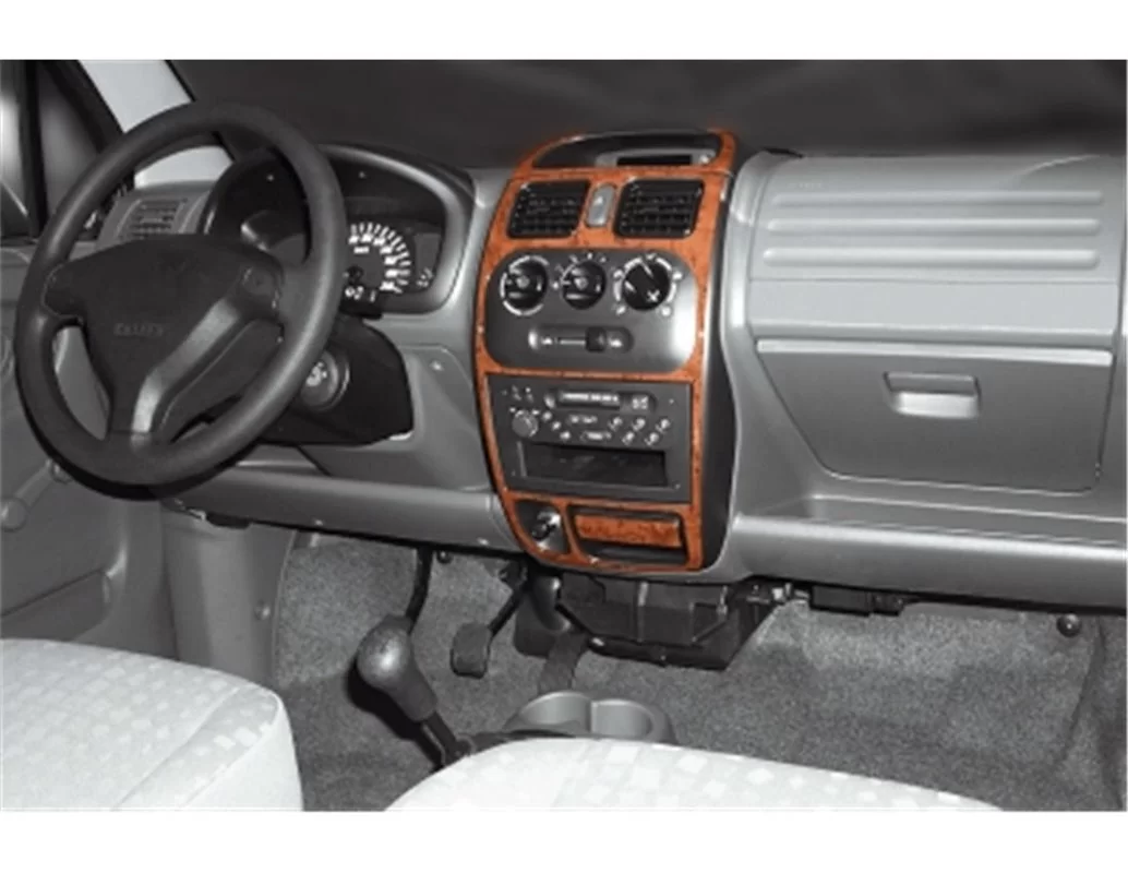 Opel Agila 04.00-12.03 3D Interior Dashboard Trim Kit Dash Trim Dekor 3-Parts - 1
