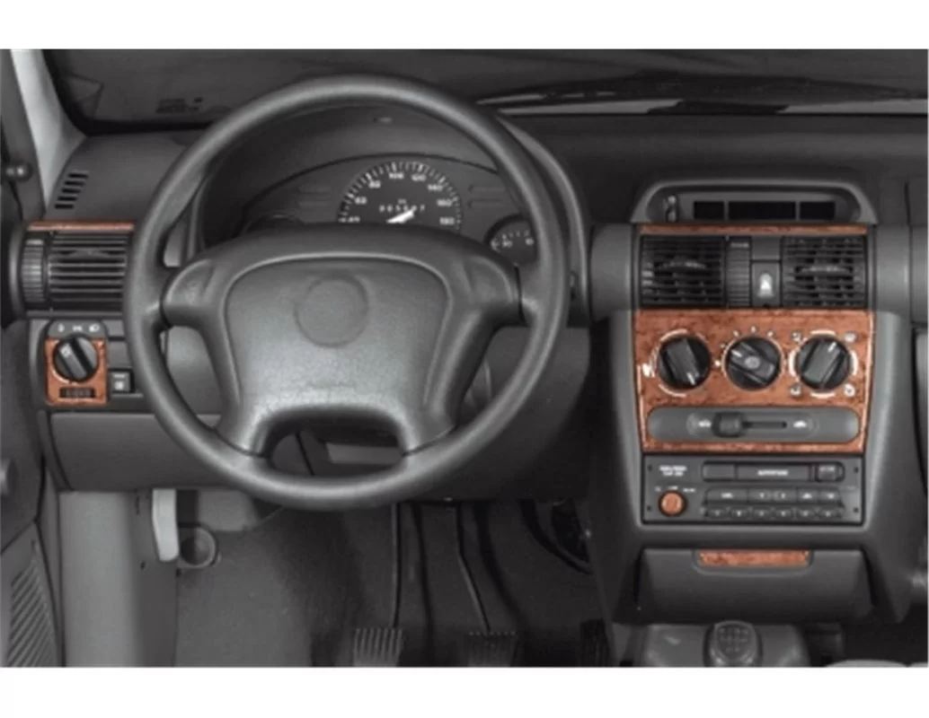 Opel Corsa B-Tigra ­ Combo 01.93-10.00 3D Interior Dashboard Trim Kit Dash Trim Dekor 10-Parts - 1