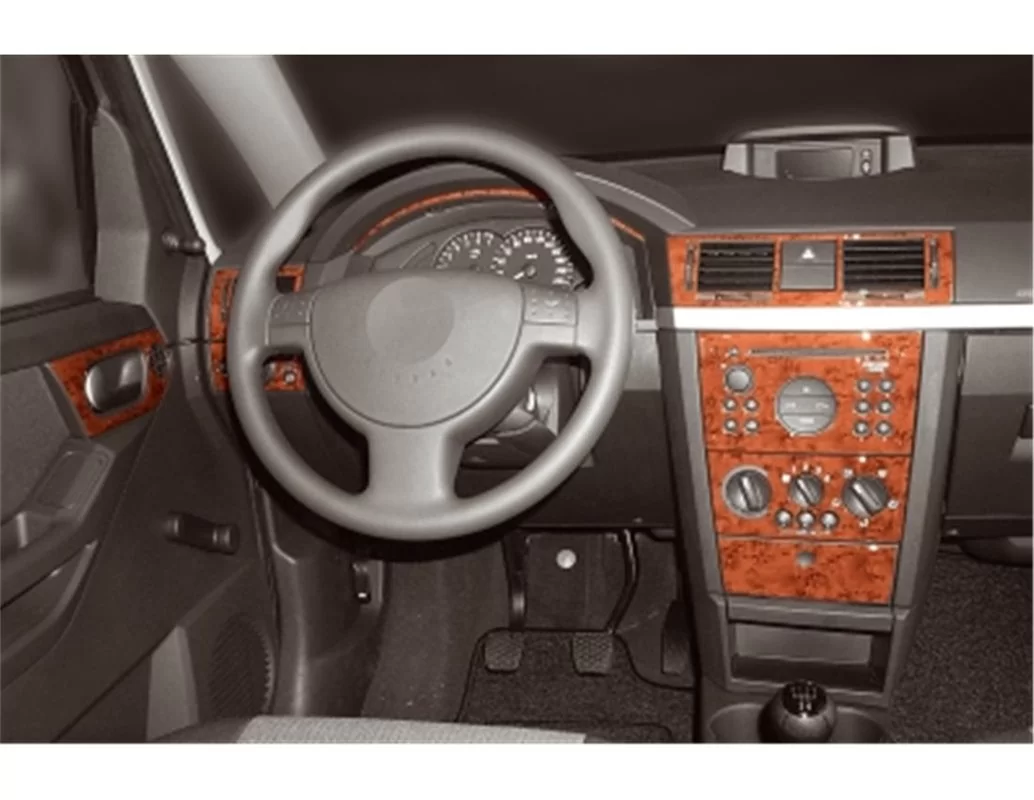 Opel Meriva 02.03-12.07 3D Interior Dashboard Trim Kit Dash Trim Dekor 17-Parts - 1