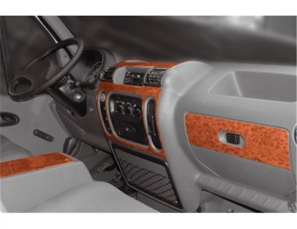 Opel Movano-Nissan Interstar 01.2002 3D Interior Dashboard Trim Kit Dash Trim Dekor 6-Parts - 1