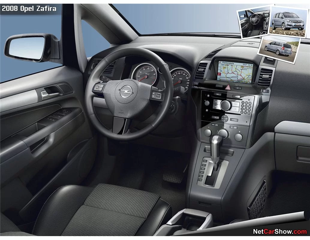 Opel Zafira B 01.06-12.15 3D Interior Dashboard Trim Kit Dash Trim Dekor 21-Parts - 1