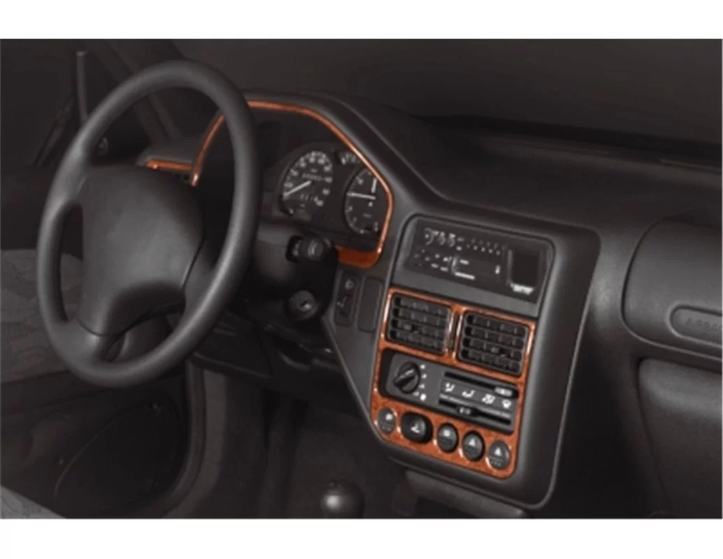 Peugeot 106 04.91-07.96 3D Interior Dashboard Trim Kit Dash Trim Dekor 12-Parts - 1