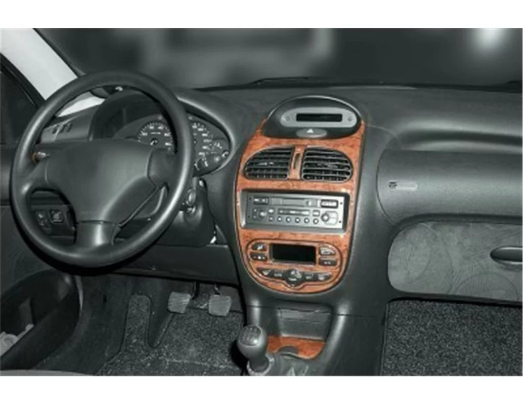 Peugeot 206 10.01-01.10 Kit de décoration intérieure 3D pour tableau de bord Dash Trim Dekor 10-Parts - 1