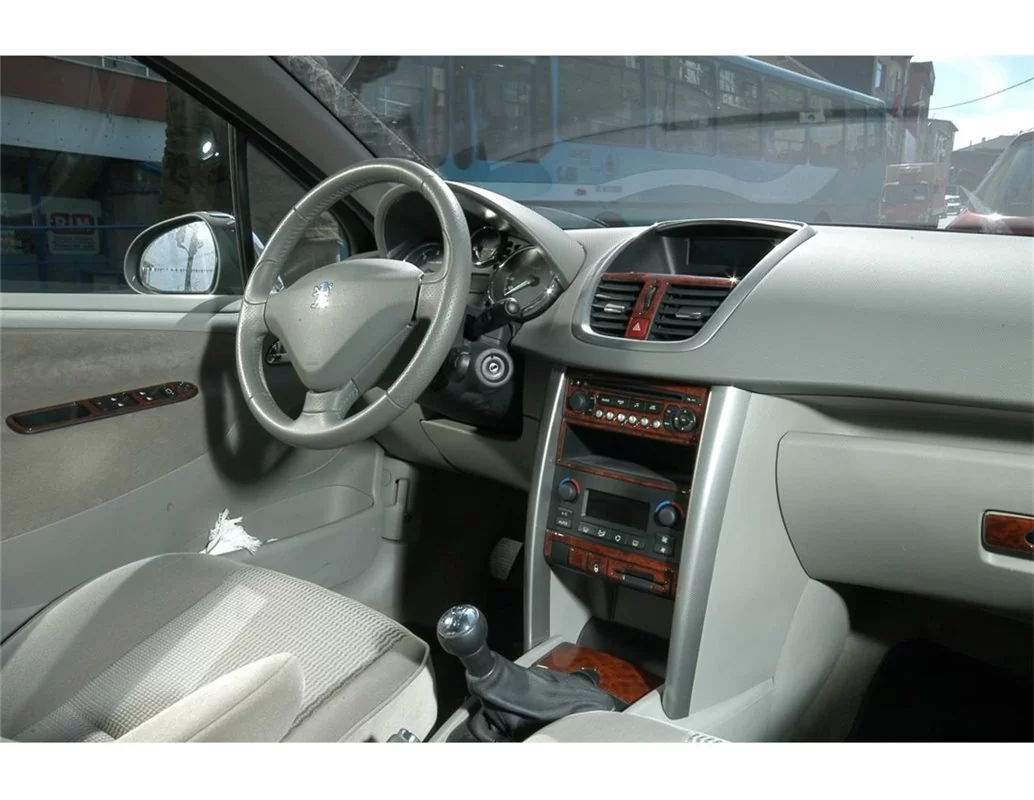 Peugeot 207 01.2007 3D Interior Dashboard Trim Kit Dash Trim Dekor 17-Parts - 1