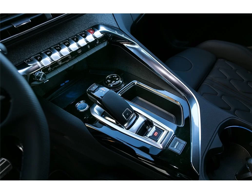 Peugeot 3008 2009–2016 Kit de garniture de tableau de bord intérieur 3D Dash Trim Dekor 11-Parts - 1