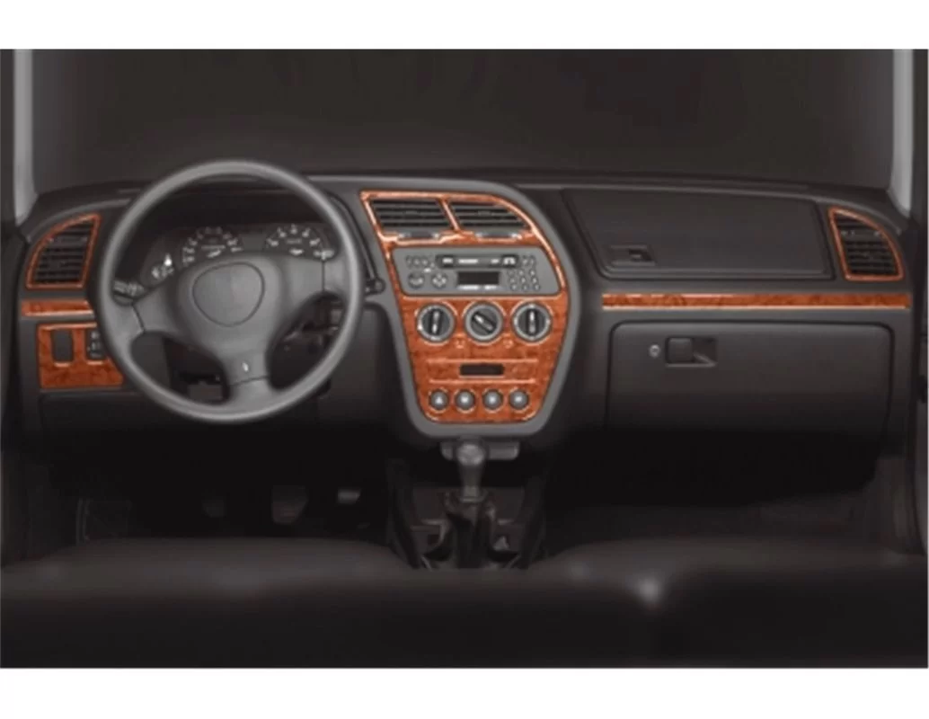 Peugeot 306 03.93-04.97 Kit de garnitures de tableau de bord intérieur 3D Dash Trim Dekor 13-Parts - 1