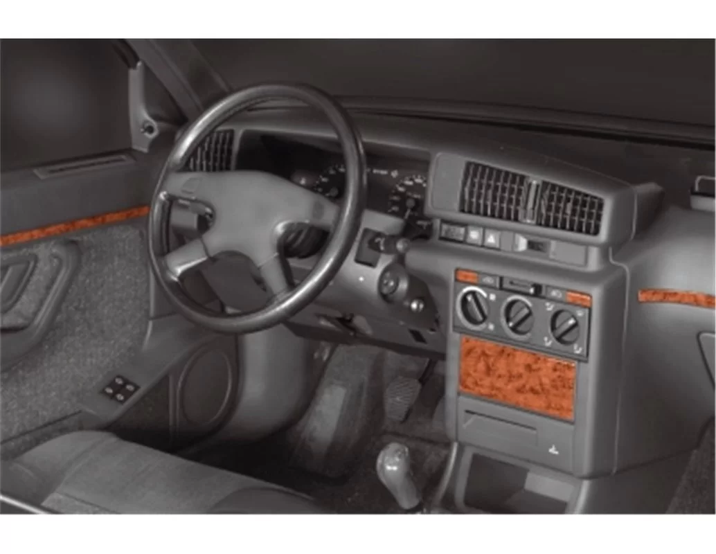 Peugeot 405 05.86-09.92 Kit de garnitures de tableau de bord intérieur 3D Dash Trim Dekor 12-Parts - 1
