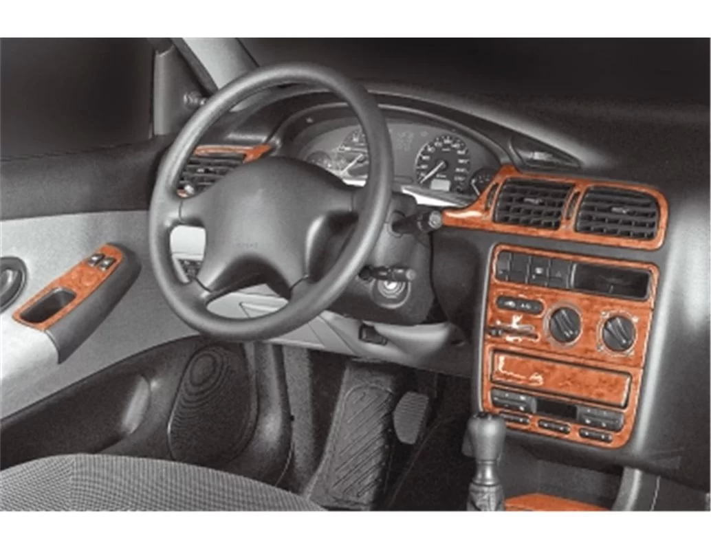 Peugeot 406 10.95-05.99 Kit de décoration intérieure 3D pour tableau de bord Dash Trim Dekor 21-Parts - 1
