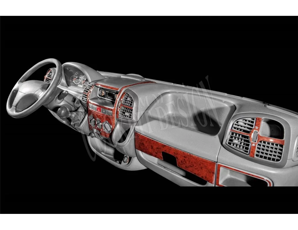 Peugeot Boxer 02.02-01.06 Kit de garniture de tableau de bord intérieur 3D Dash Trim Dekor 15-Parts - 1