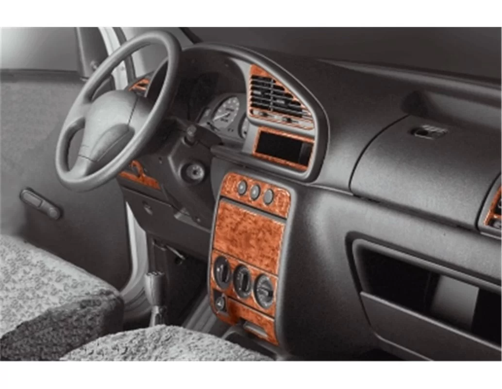 Peugeot Partner 09.96-09.02 Kit de garniture de tableau de bord intérieur 3D Dash Trim Dekor 14-Parts - 1