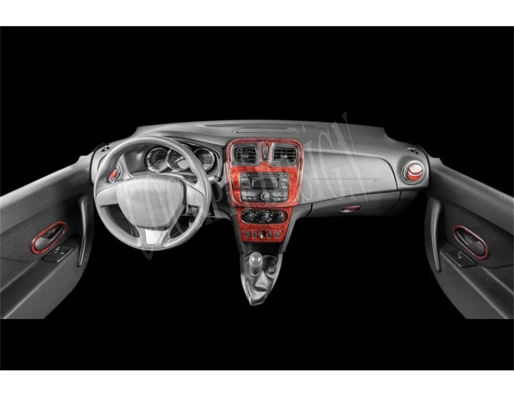 Renault Clio Symbol 01.2012 Kit de garnitures de tableau de bord intérieur 3D Dash Trim Dekor 25-Parts - 1
