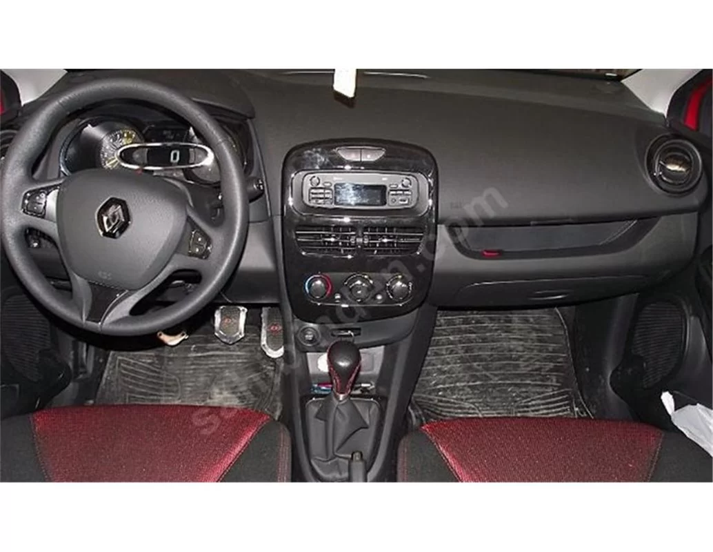 Renault Clio-4 09.2012 Kit d'habillage de tableau de bord intérieur 3D Dash Trim Dekor 16-Parts - 1