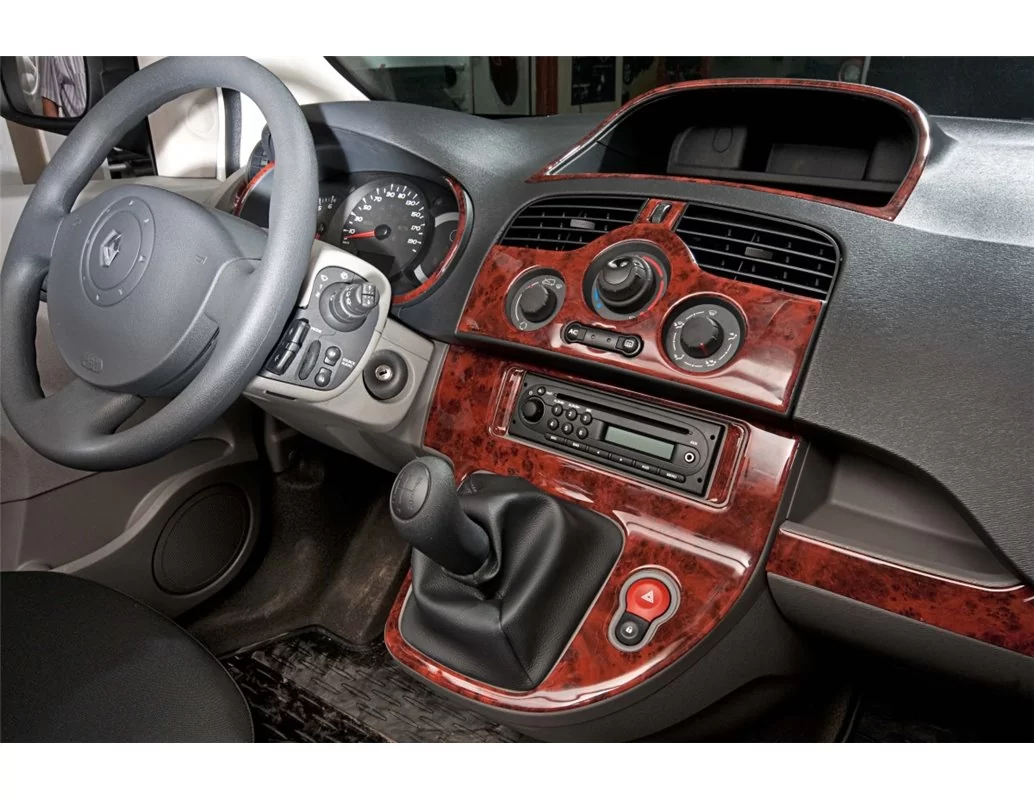 Renault Kangoo 10.2008 3D Interior Dashboard Trim Kit Dash Trim Dekor 14-Parts - 1