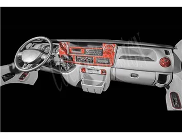 Renault Master 01.04-12.09 Kit de garniture de tableau de bord intérieur 3D Dash Trim Dekor 28-Parts - 1