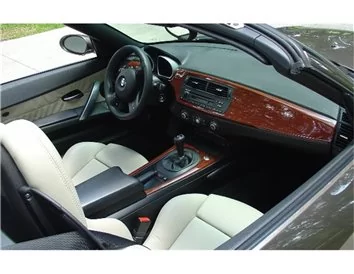 Car accessories BMW Z4 E85 2003-2008 3D Interior Dashboard Trim Kit Dash Trim Dekor 30-Parts