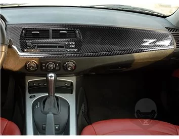 Car accessories BMW Z4 E85 2003-2008 3D Interior Dashboard Trim Kit Dash Trim Dekor 54-Parts