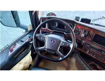 Scania NG-Series ab 2016 Kit de garniture de tableau de bord intérieur 3D Dash Trim Dekor 17-Parts