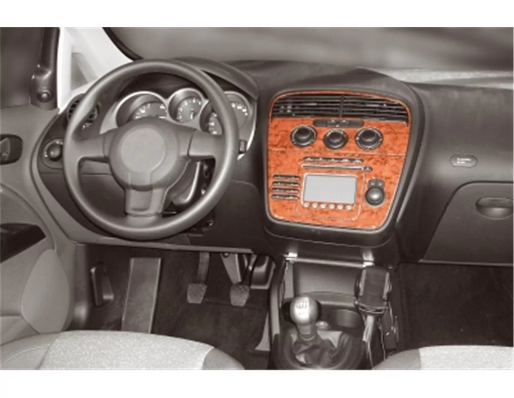Seat Altea-Toledo 04.04-12.08 Inleg dashboard Interieurset aansluitend en pasgemaakt op he 12 -Teile - 1