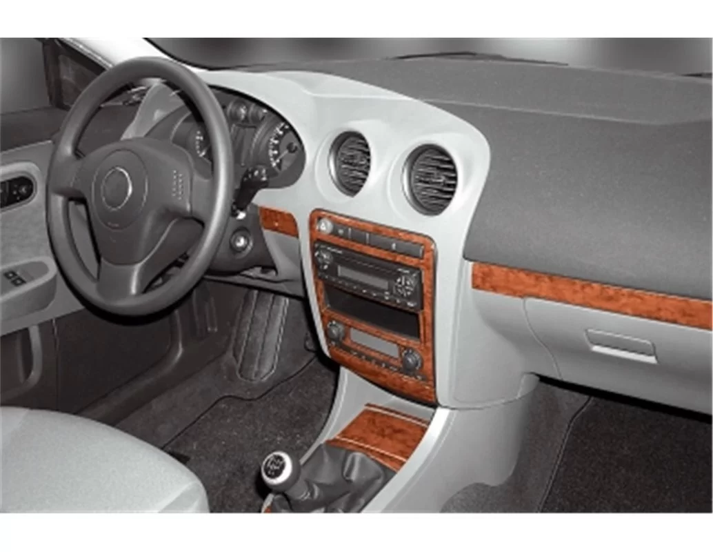 Seat Ibiza-Cordoba 04.02-12.07 Kit de garniture de tableau de bord intérieur 3D Dash Trim Dekor 14-Parts - 1