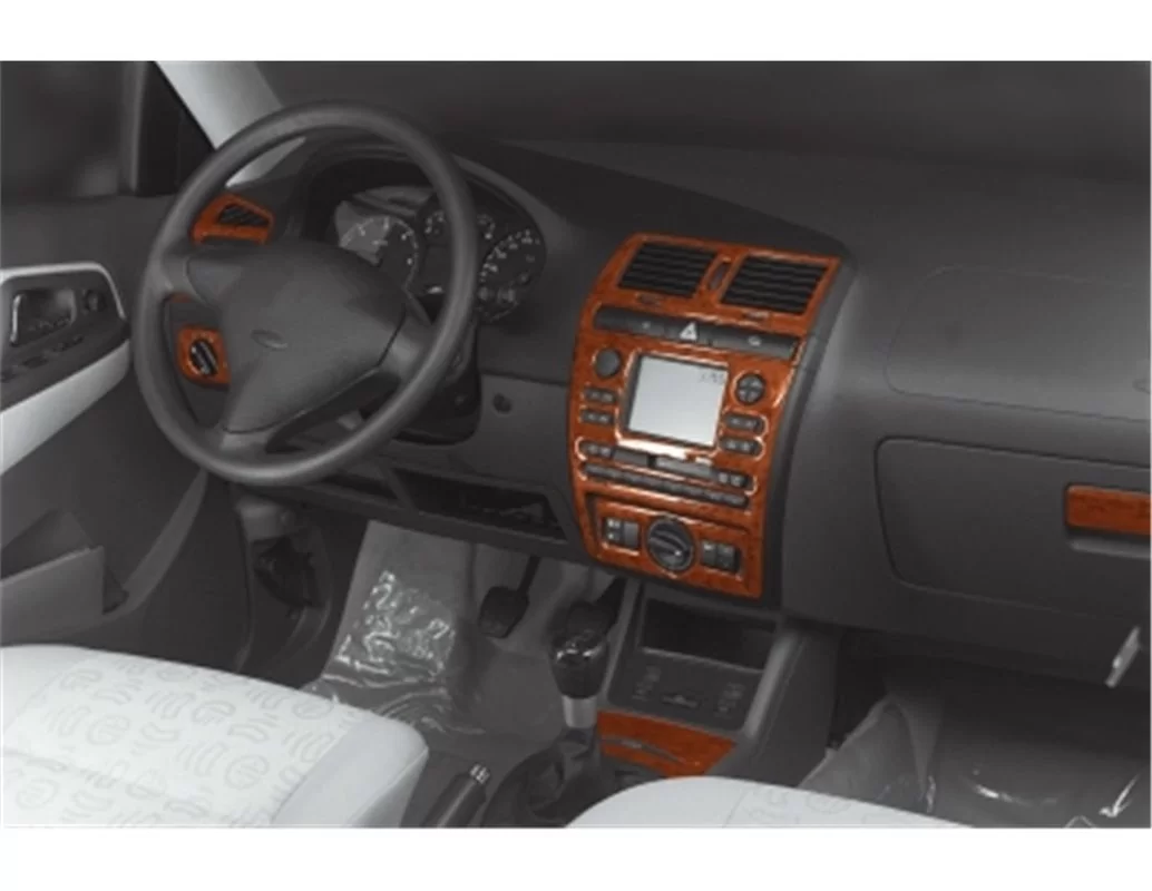Seat Ibiza-Cordoba 08.99-03.02 Kit de garniture de tableau de bord intérieur 3D Dash Trim Dekor 9-Parts - 1