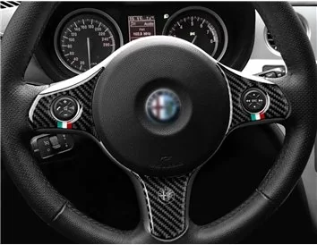 Car accessories Alfa Romeo Brera 2005-2011 3D Interior Dashboard Trim Kit Dash Trim Dekor 22-Parts