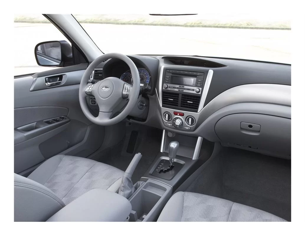 Subaru Forester 2009-2013 Kit de garniture de tableau de bord intérieur 3D Dash Trim Dekor 41-Parts - 1