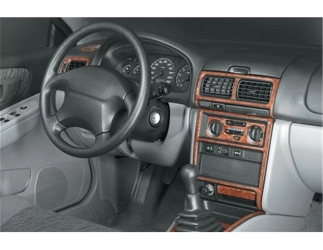 Subaru Impreza 10.98-12.00 Kit de garniture de tableau de bord intérieur 3D Dash Trim Dekor 13-Parts - 1