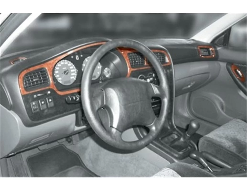 Subaru Legacy 04.99-12.04 Kit de garniture de tableau de bord intérieur 3D Dash Trim Dekor 10 pièces - 1