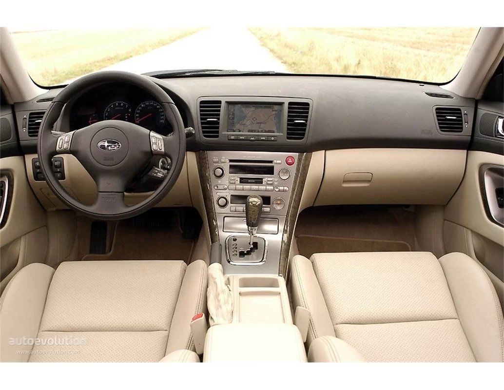 Subaru Legacy 2005-2009 Inleg dashboard Interieurset aansluitend en pasgemaakt op he 28 -Teile - 1