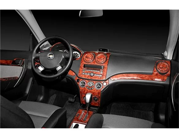 Chevrolet Aveo 02.2006 3D Interior Dashboard Trim Kit Dash Trim Dekor 21-Parts