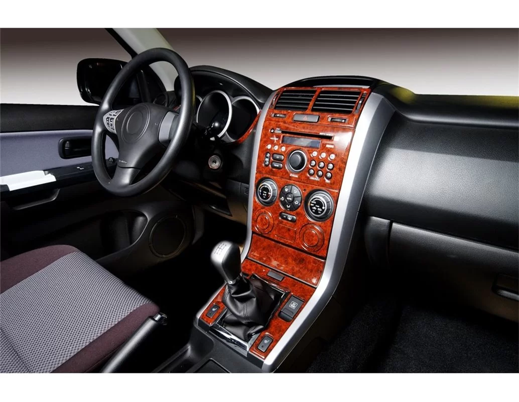 Suzuki Grand vitara 4x4 09.2005 Kit de décoration intérieure 3D pour tableau de bord Dash Trim Dekor 26-Parts - 1