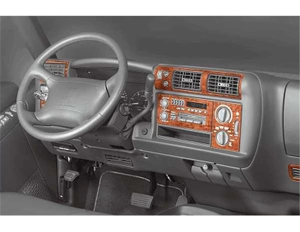 Car accessories Chevrolet Blazer 01.1995 3D Interior Dashboard Trim Kit Dash Trim Dekor 17-Parts