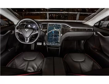 TESLA MODEL S 2012-UP 3D Interior Dashboard Trim Kit Dash Trim Dekor 23-Parts - 1 - Interior Dash Trim Kit