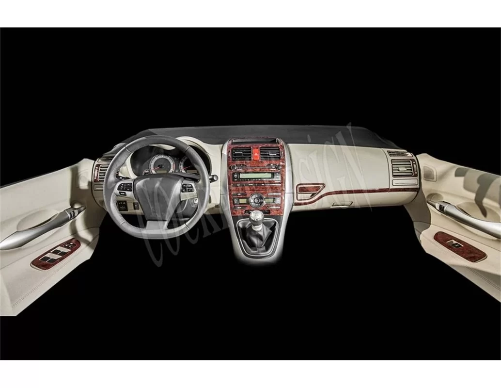Toyota Auris 01.2008 Kit de garniture de tableau de bord intérieur 3D Dash Trim Dekor 16-Parts - 1