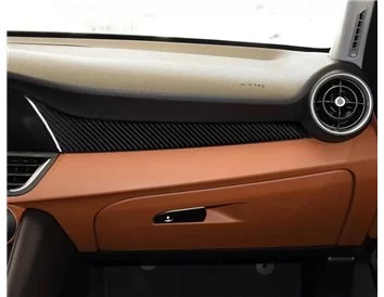 Car accessories Alfa Romeo 2015 Giulia 952 3D Interior Dashboard Trim Kit Dash Trim Dekor 33-Parts